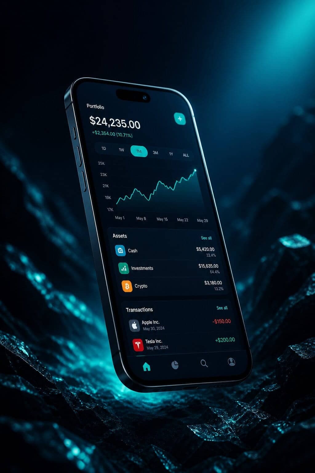 موکاپ اپلیکیشن موبایل ناوین