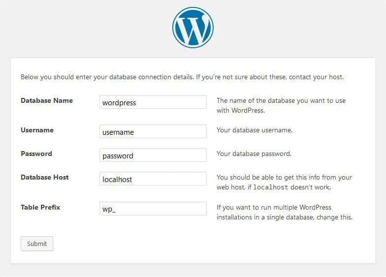 ساخت Database وردپرس